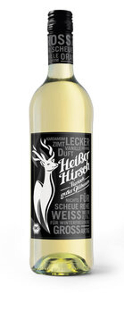 Produktfoto zu Weißer heißer Hirsch Glühwein - aus Airen Trauben, 0,75 l