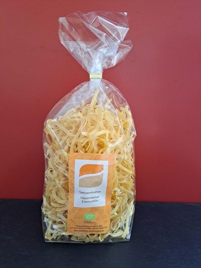 Produktfoto zu Hausmacher Eiernudeln schmale Bandnudeln, 250 g