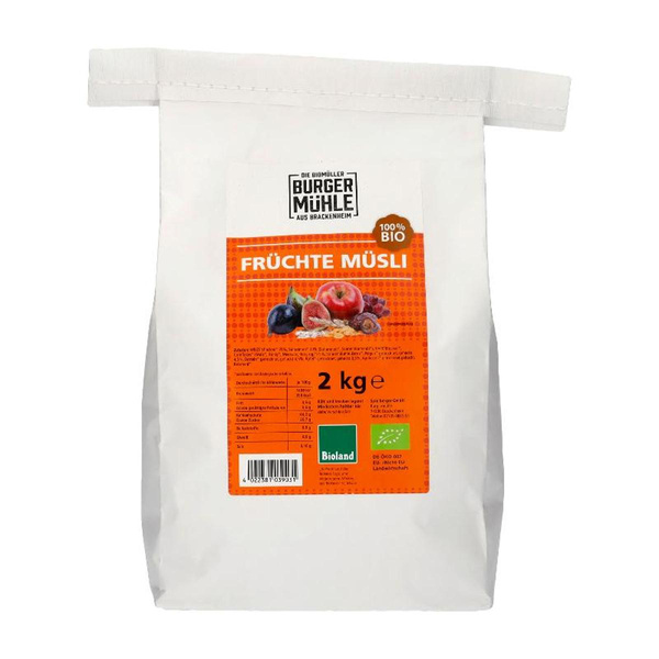 Produktfoto zu Geb. Früchte Müsli, 6x2kg - 40% Früchte, Weizen-, Haferfl., Cornflakes, Saaten