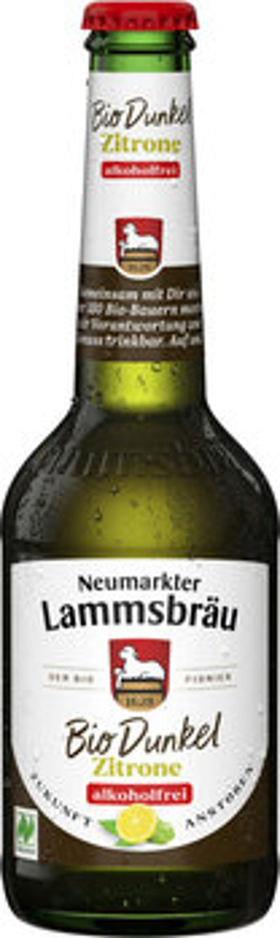 Produktfoto zu Kiste Bier Dunkel mit Zitrone alkoholfrei, 10 x 0,33 l