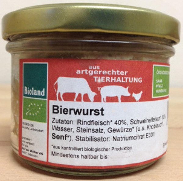 Produktfoto zu Bierwurst, 180g