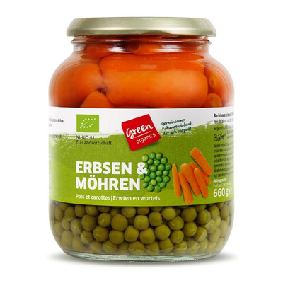 Produktfoto zu GEBINDE Erbsen & Möhren Glas, 6 x 680g (ATG 425g)