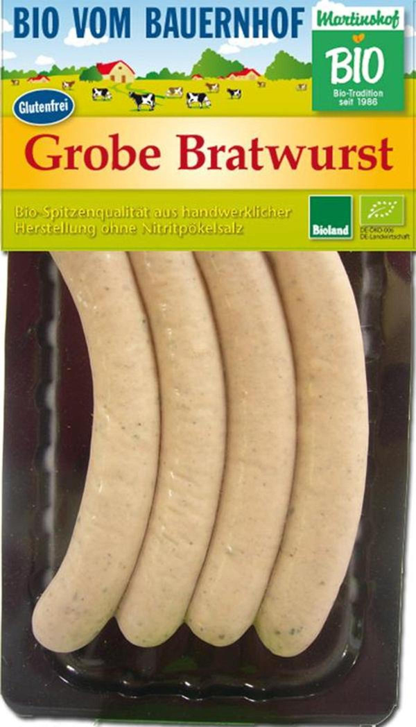 Produktfoto zu Grobe Bratwurst, 4 Stück, 180g