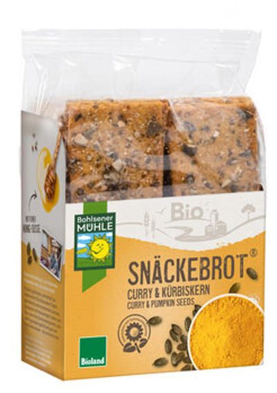 Produktfoto zu Snäckebrot Curry & Kürbiskern, 200g