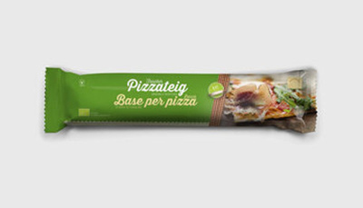 Produktfoto zu Frischer Pizzateig, 400 g, 36 x 24 cm, backfertig auf Backpapier eingerollt
