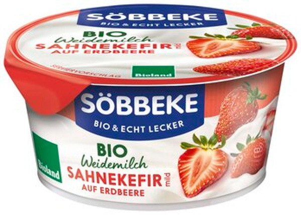 Produktfoto zu GEBINDE Sahnekefir auf Erdbeere 10%, 6 x 150g