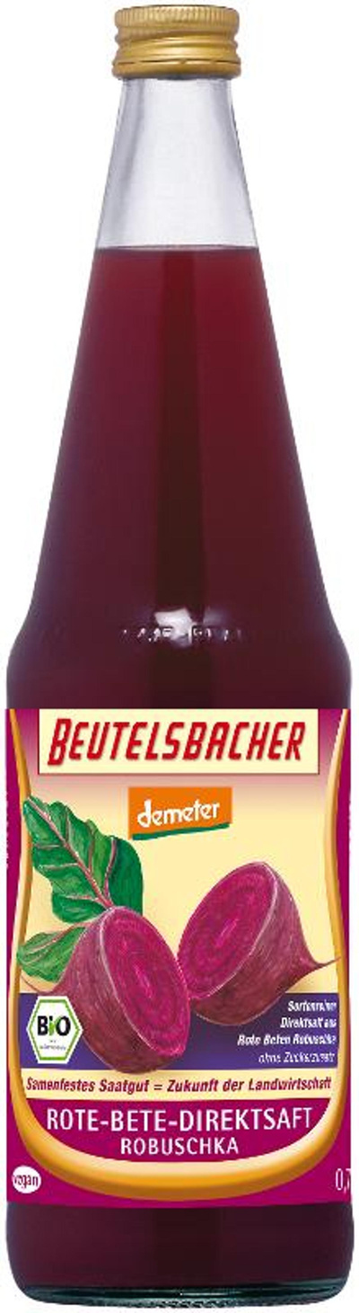 Produktfoto zu Kiste Demeter Rote Bete Direktsaft, 6 x 0,7 l