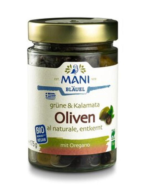 Produktfoto zu Grüne & Kalamata Oliven al naturale, entkernt, 175g