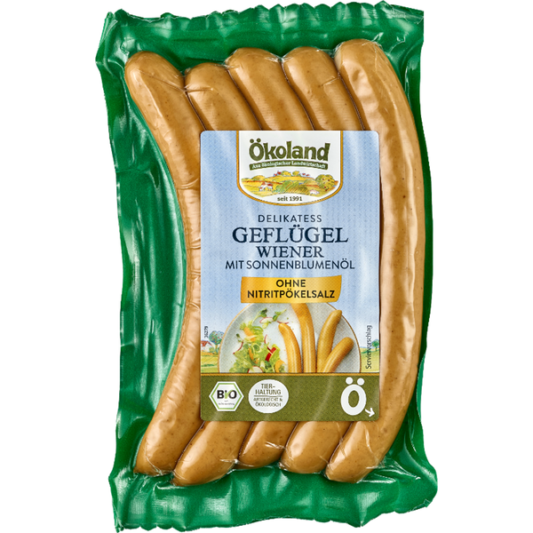 Produktfoto zu ÖKL Delikatess Geflügelwiener (5 Stück), 200 g