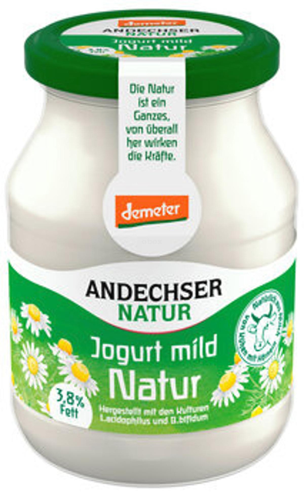 Produktfoto zu GEBINDE Demeter Naturjogurt 3,7%, 6 x 500g