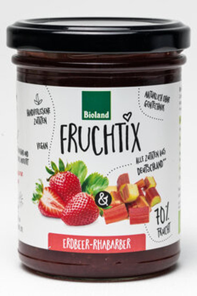 Produktfoto zu Fruchtix - Erdbeer-Rhabarber-Fruchtaufstrich, 220g