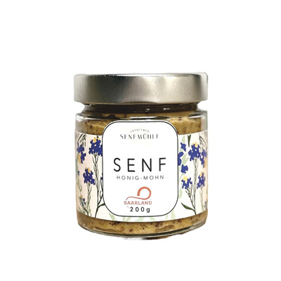 Produktfoto zu Saarland-Senf Honig-Mohn, 200g