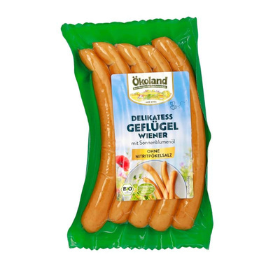 Produktfoto zu ÖKL Delikatess Geflügelwiener (5 Stück), 200 g