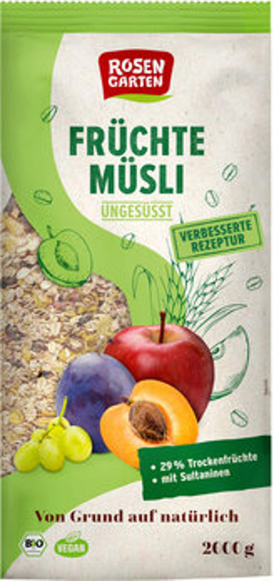 Produktfoto zu GEBINDE Früchte-Müsli Rosengarten, 4 x 2 kg