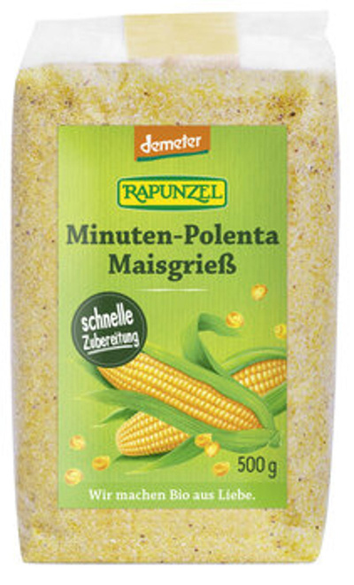 Produktfoto zu Minuten-Polenta Maisgrieß, demeter, aus europäischem Anbau, 500g