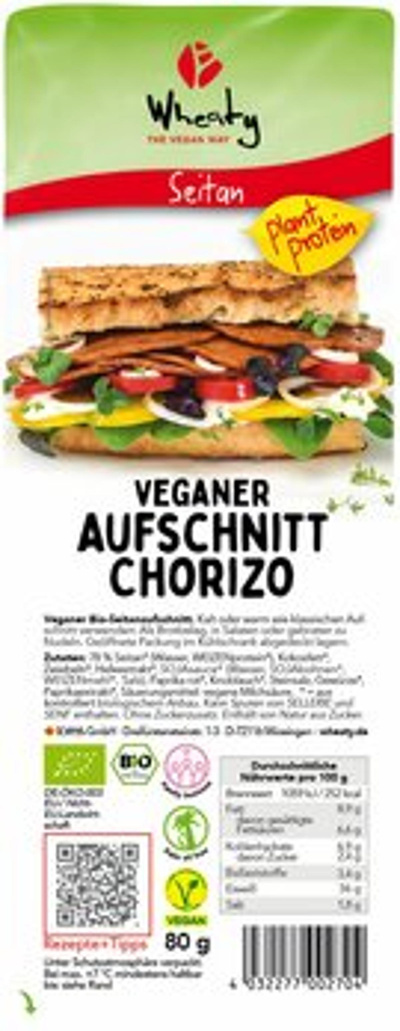 Produktfoto zu GEBINDE Veganslices Chorizo,10x80g
