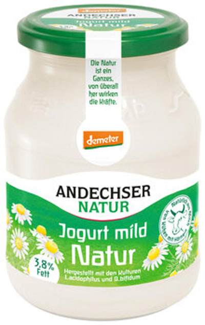 Produktfoto zu GEBINDE Demeter Naturjogurt 3,7%, 6 x 500g