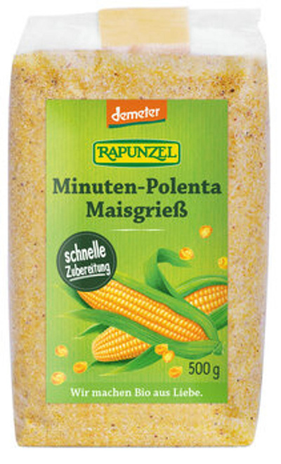 Produktfoto zu Minuten-Polenta Maisgrieß, demeter, aus europäischem Anbau, 500g