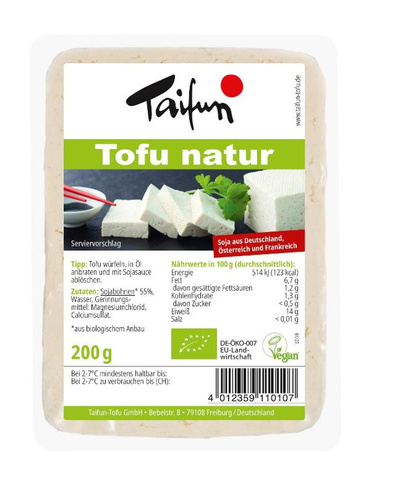Produktfoto zu Tofu natur, 200g