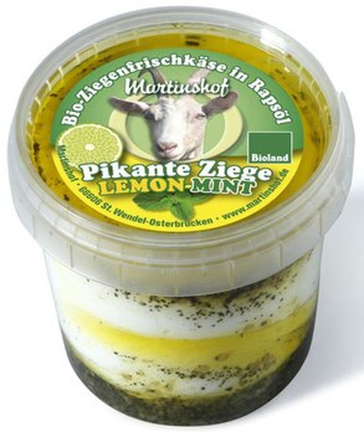 Produktfoto zu Ziegenfrischkäse 'Pikante Ziege Lemon-Mint', 150 g