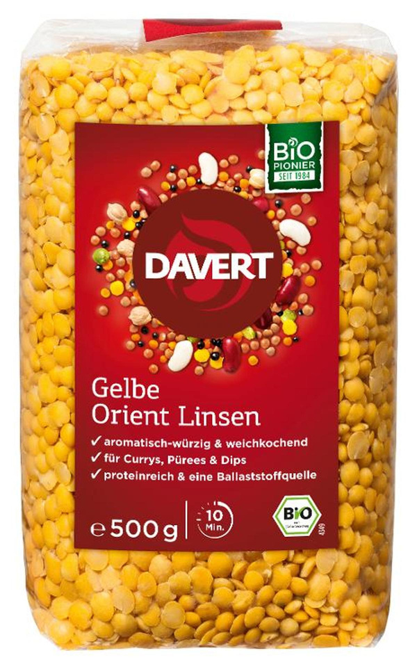 Produktfoto zu GEBINDE Gelbe Orient Linsen 8 x 500g