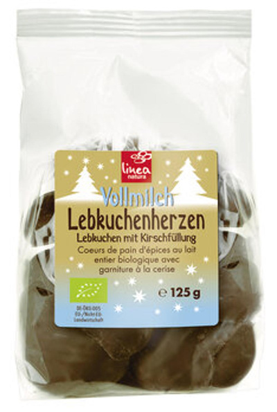 Produktfoto zu Lebkuchenherzen Vollmilch gefüllt, 125 g