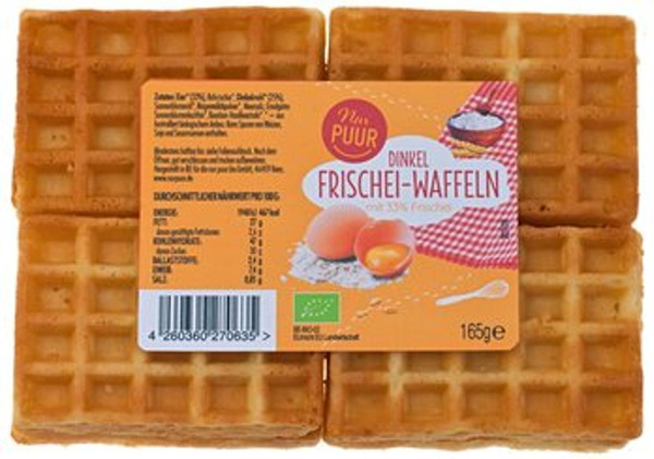 Produktfoto zu GEBINDE Dinkel Frischei-Waffeln, 12 x 165g