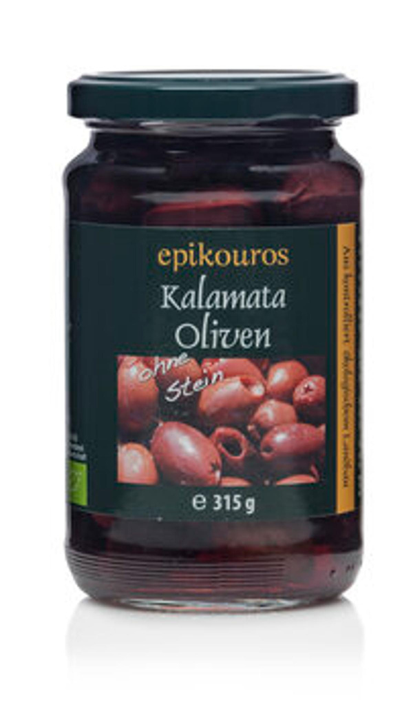 Produktfoto zu GEBINDE schwarze Kalamata-Oliven in Meersalzlake, 6 x 315 g (6 x170g Abtropfg)