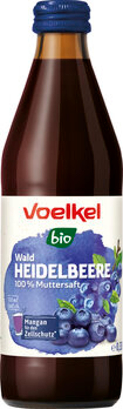 Produktfoto zu Kiste Wald Heidelbeersaft pur, 10 x 0,33l