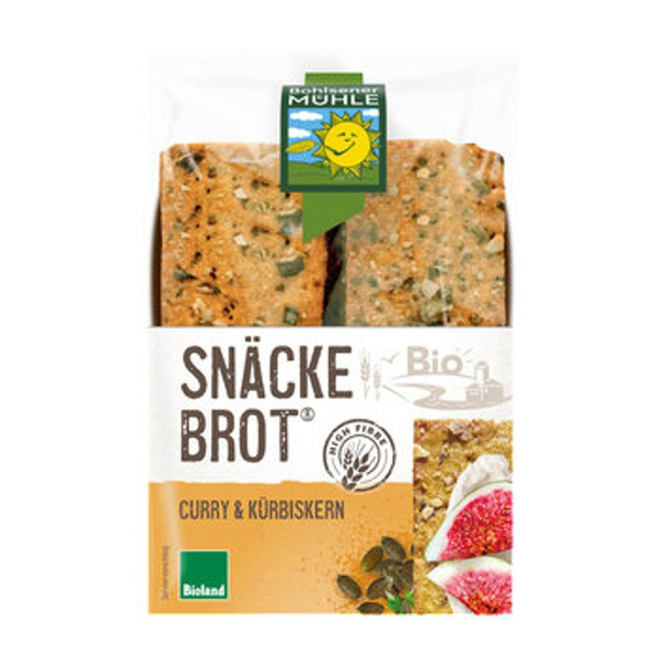 Produktfoto zu Snäckebrot Curry & Kürbiskern, 200g