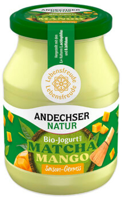 Produktfoto zu Jogurt mild Matcha-Mango 3,8%, 500 g