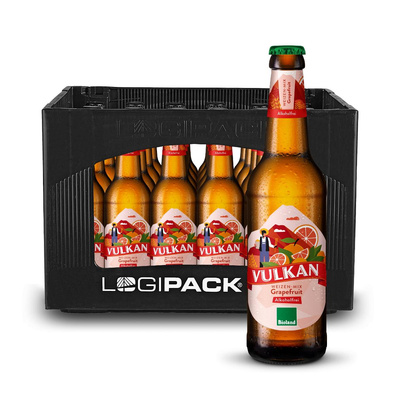 Produktfoto zu KISTE Vulkan Alkoholfreies Weizen mit Grapefruit, 24 x 0,33l