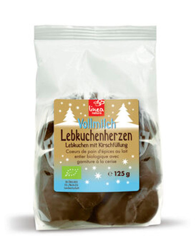 Produktfoto zu Lebkuchenherzen Vollmilch gefüllt, 125 g