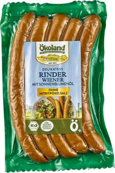 Produktfoto zu ÖKL Delikatess Rinderwiener (5 Stück), 200 g