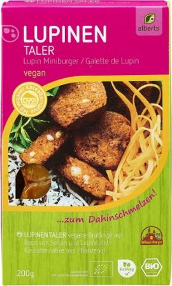 Produktfoto zu Lupinen Taler mit veg.Käsekern, 200g
