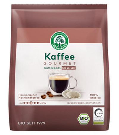 Produktfoto zu Gourmet Kaffee Crema Pads, 18 Pads