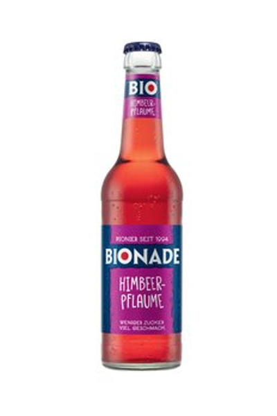 Produktfoto zu Bionade Himbeer_Pflaume 12 x 0,33 l