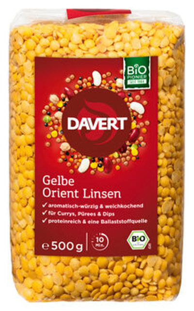 Produktfoto zu GEBINDE Gelbe Orient Linsen 8 x 500g
