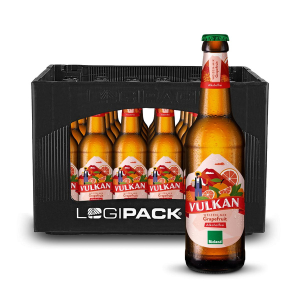 Produktfoto zu KISTE Vulkan Alkoholfreies Weizen mit Grapefruit, 24 x 0,33l