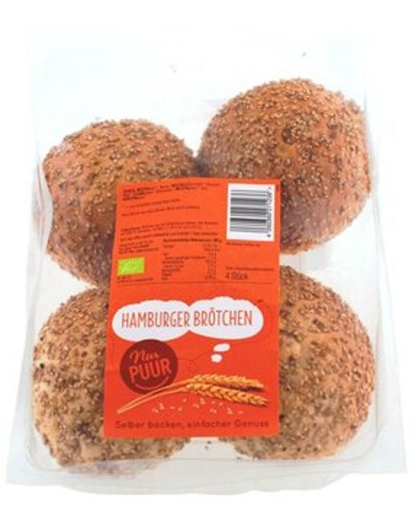Produktfoto zu Hamburger Brötchen (4 St.) zum Aufbacken