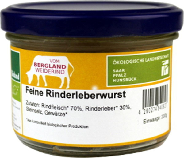 Produktfoto zu Feine Rinderleberwurst, 180g