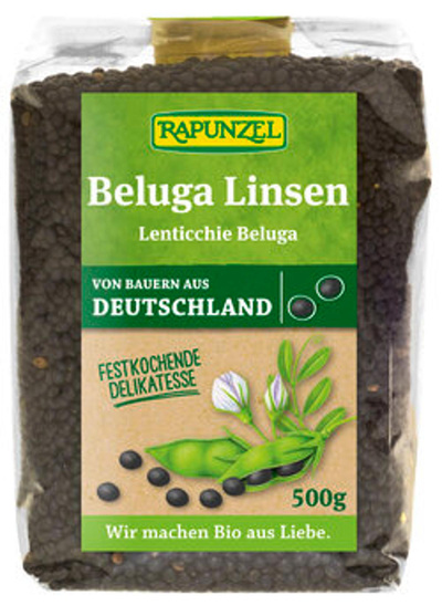 Produktfoto zu Beluga Linsen schwarz, 500 g