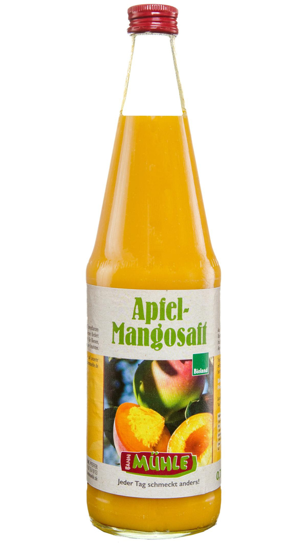 Produktfoto zu Kiste Apfel-Mango-Saft, 6 x 0,7l