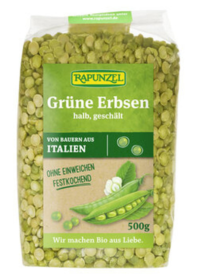 Produktfoto zu Halbe Schälerbsen, 500g