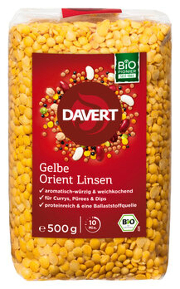Produktfoto zu GEBINDE Gelbe Orient Linsen 8 x 500g