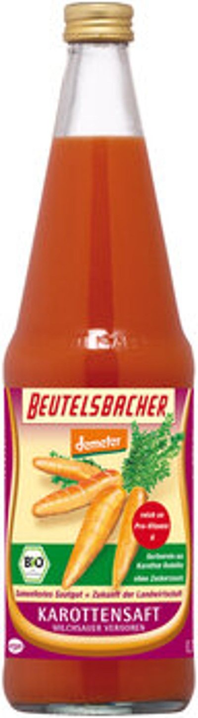 Produktfoto zu Kiste Milchsaurer Karottensaft, 6 x 0,7l