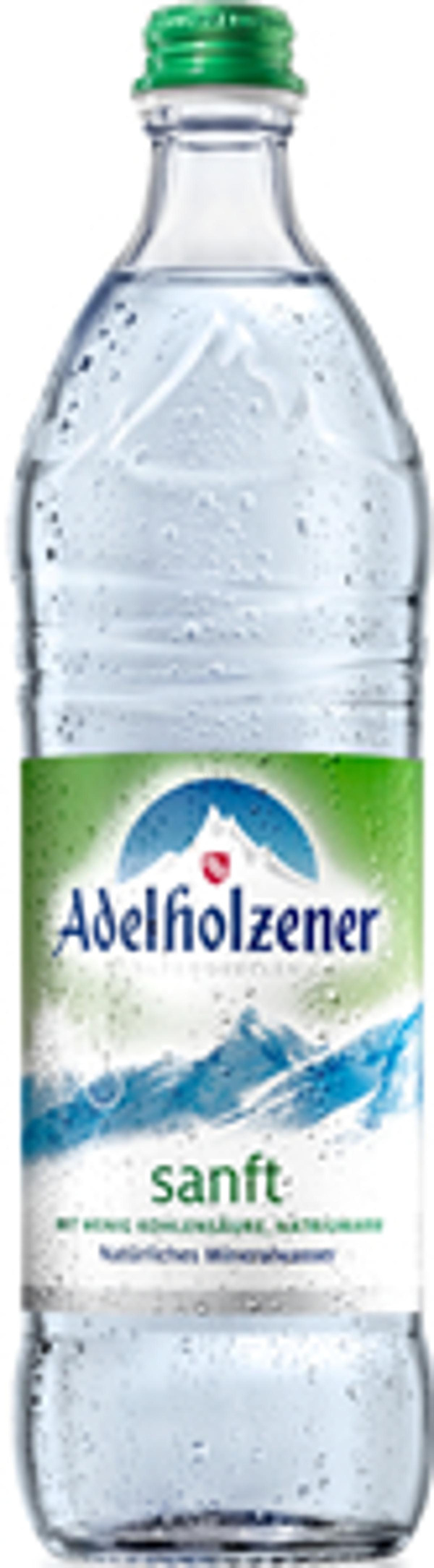 Produktfoto zu Adelholzener Glas Sanft, 12x0,75 l mit wenig Kohlensäure