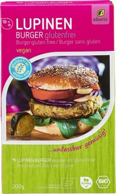 Produktfoto zu PUR Lupinen Burger, 200g