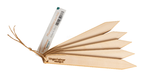 Produktfoto zu Pflanzstäbchen aus Vollholz (Größe: 16 x 2 cm), 5 Stück