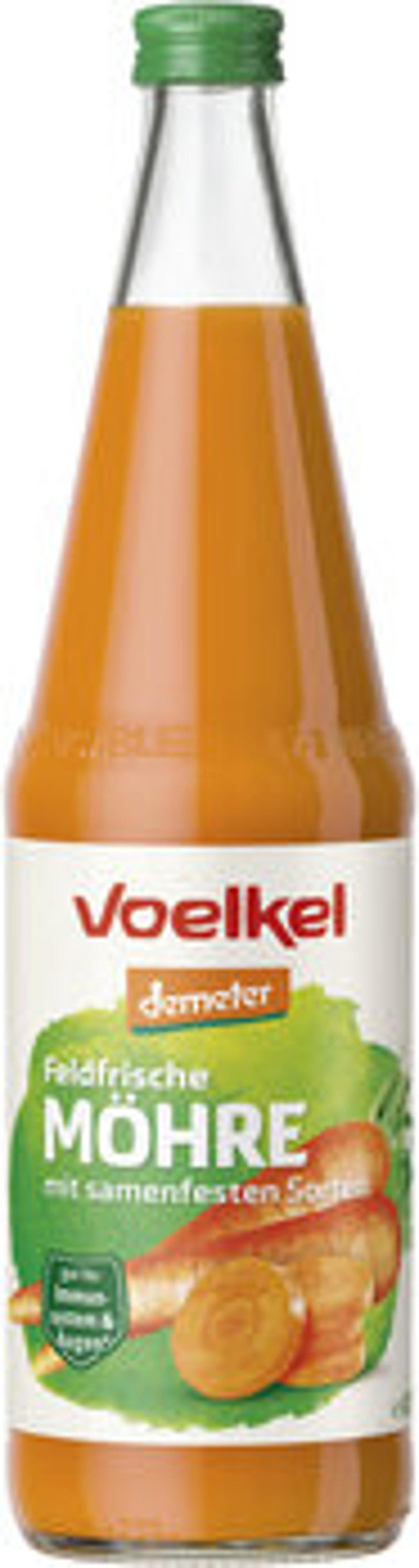 Produktfoto zu Kiste Feldfrischer Möhrensaft aus samenfesten Sorten, 6 x 0,7 L